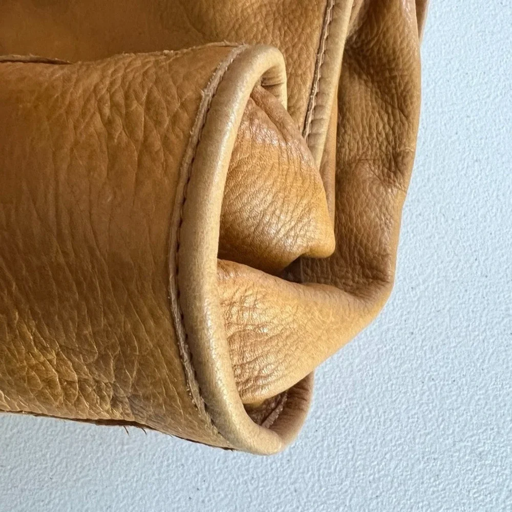 American Leather Co. Lenox Triple Entry Satchel Cafe Latte Tan Purse Handbag
